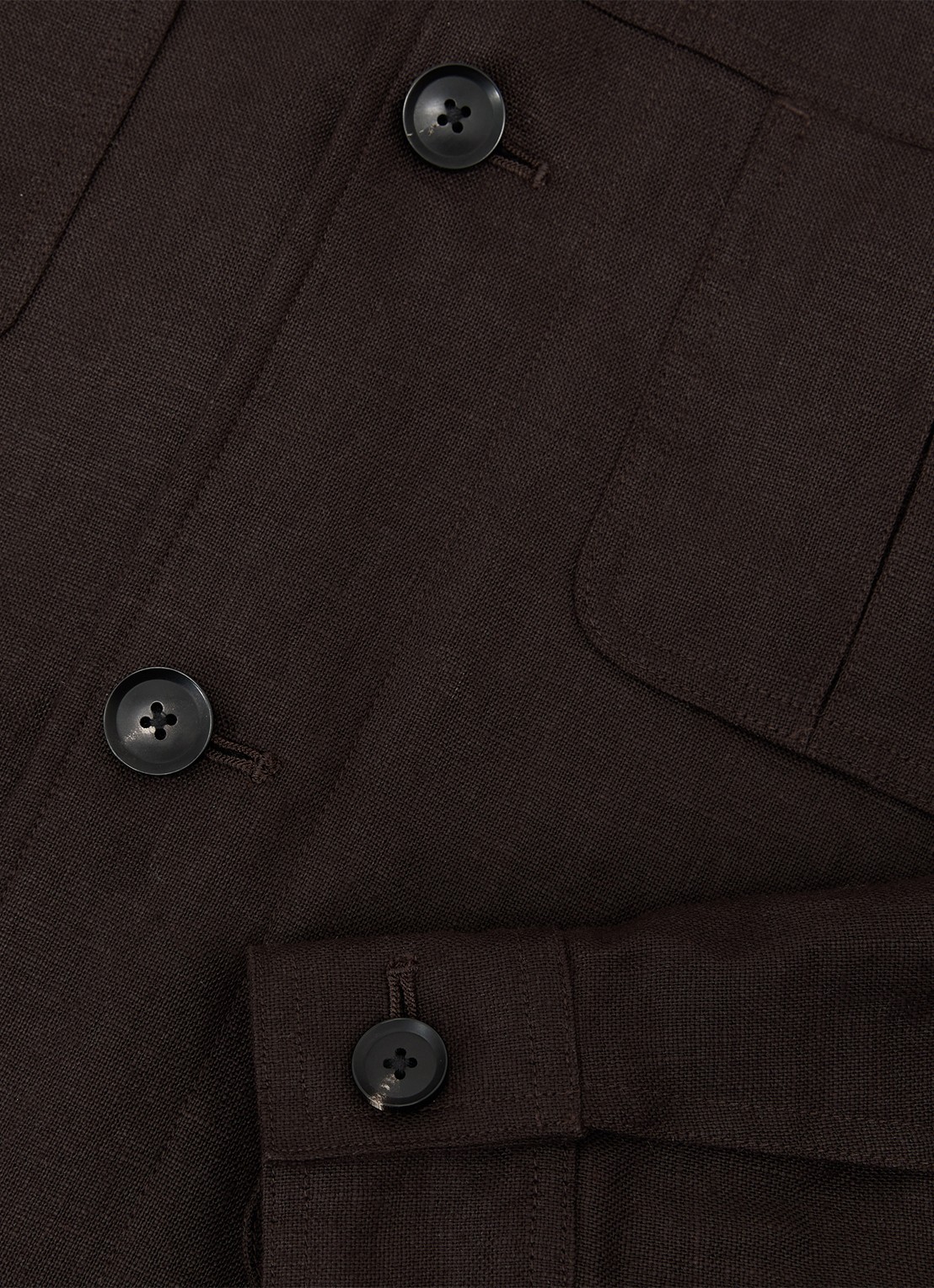 Reiss Adam jack in linnenblend - detail 6 chocoladebruin