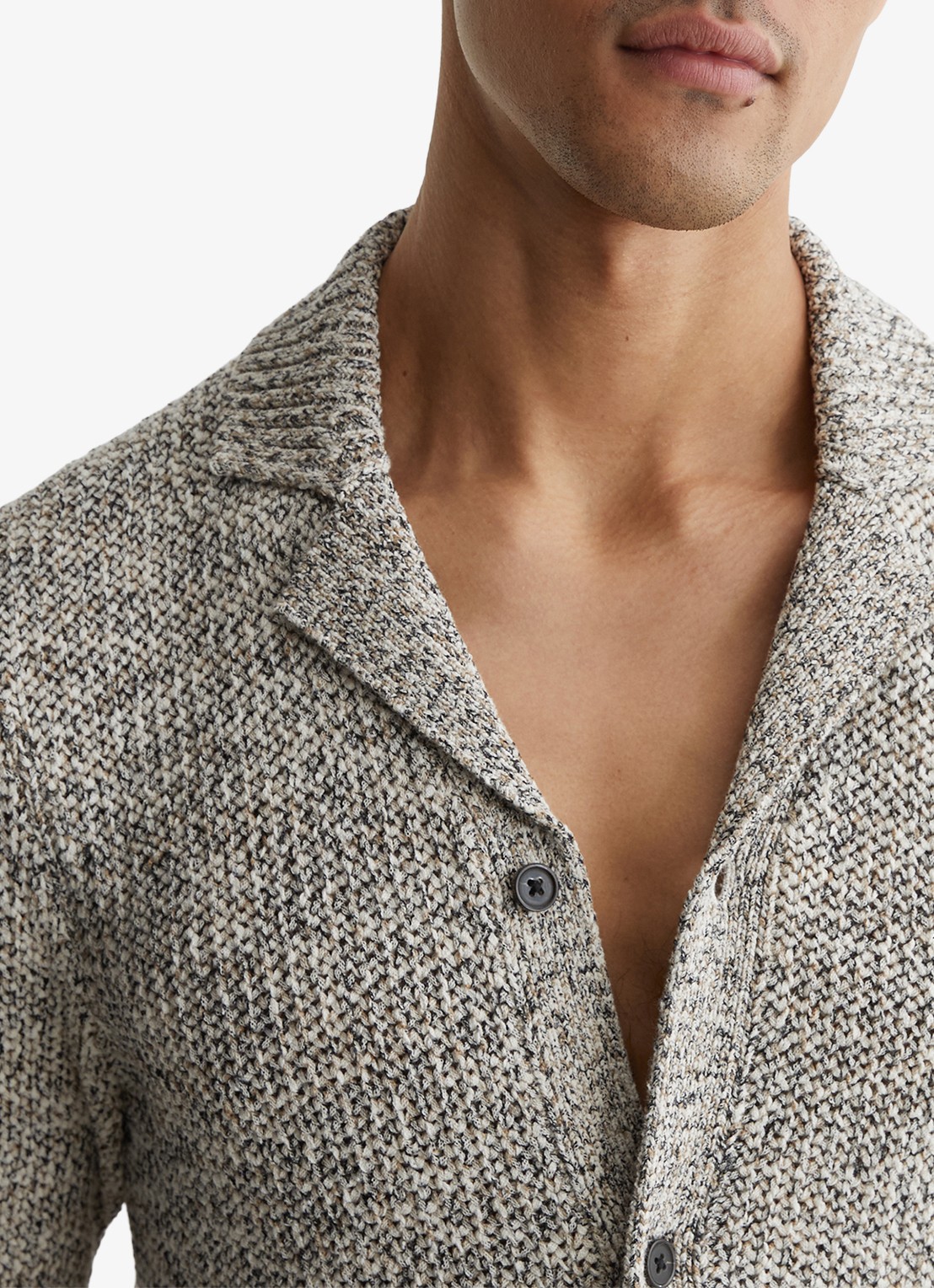 Reiss Addis regular fit overhemd - detail 3 beige