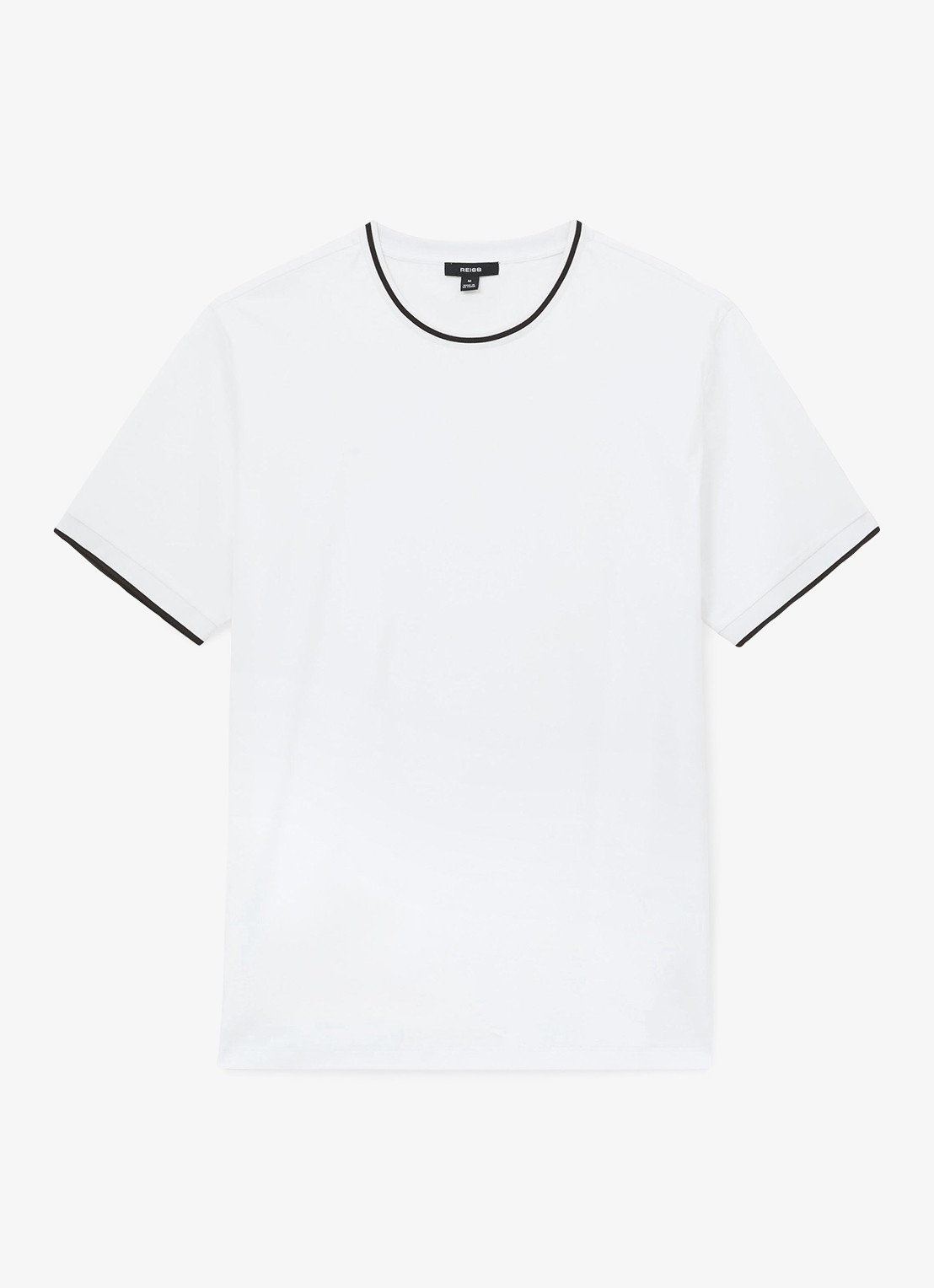 Reiss Ainsley T-shirt met gestreept detail - voorkant white / wit
