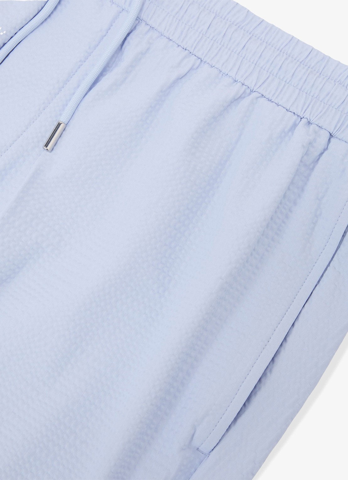 Reiss Ajay straight fit korte broek met structuur - detail 6 lichtblauw