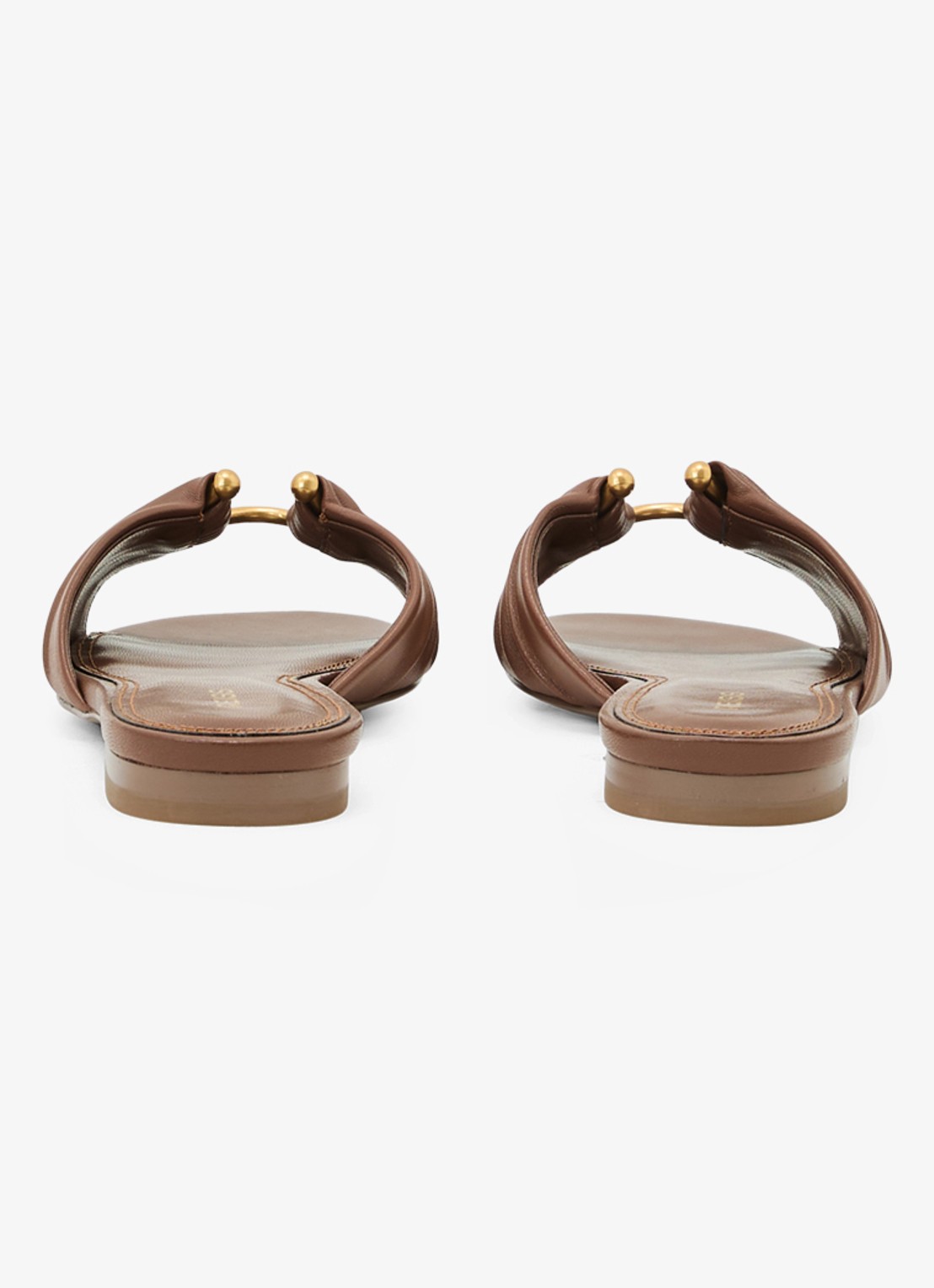 Reiss Alana slipper van leer - achterkant 5 bruin
