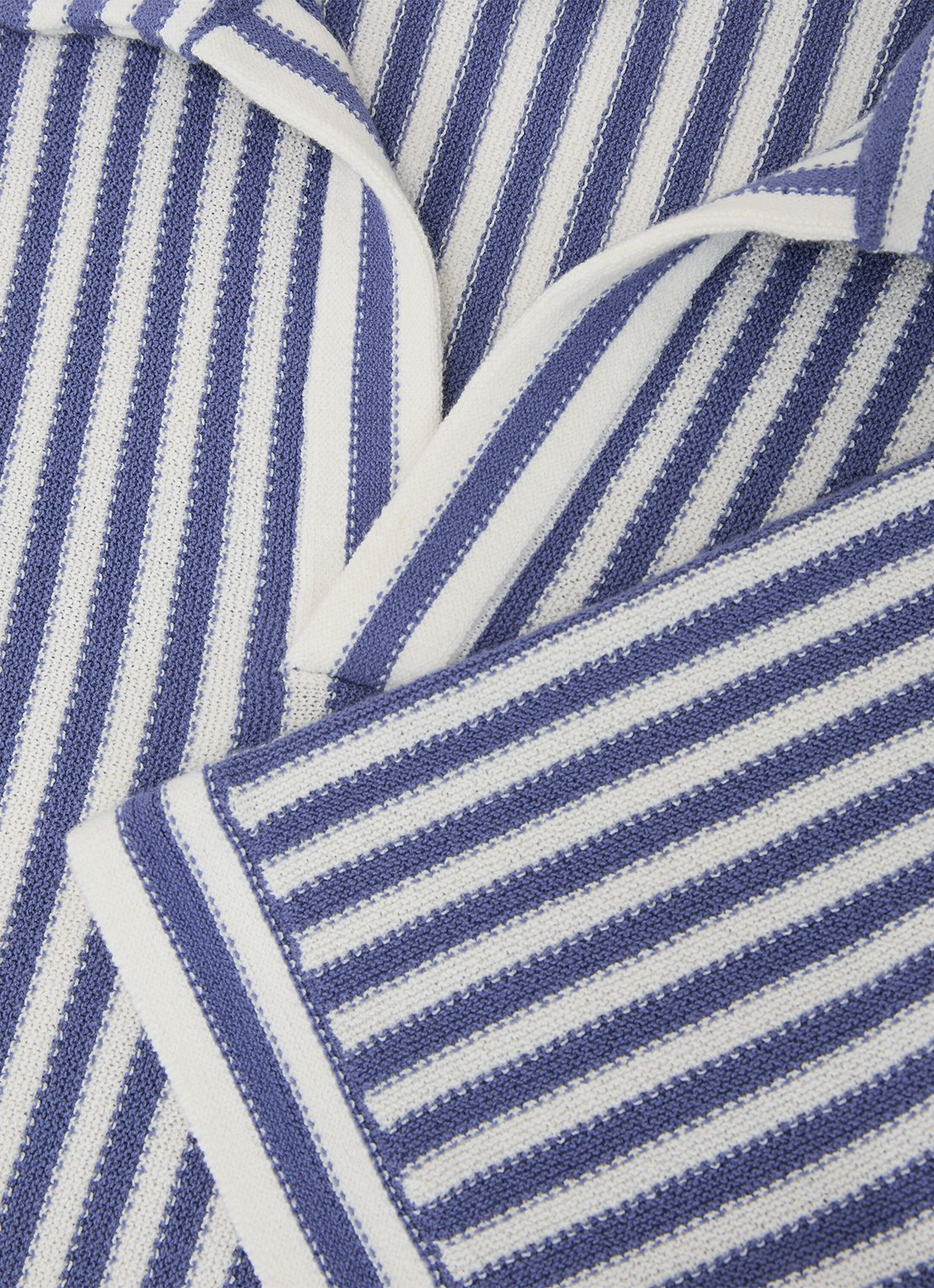 Reiss Alba regular fit polo met streepprint - detail 5 blauw