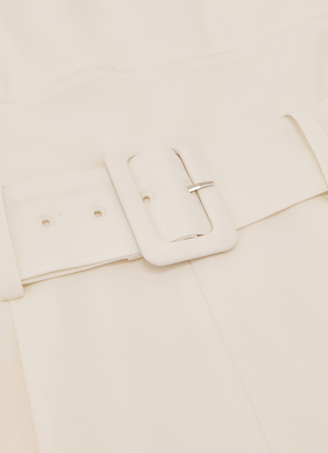 Reiss Alba wide fit jumpsuit met mesh en ceintuur - detail 4 wit