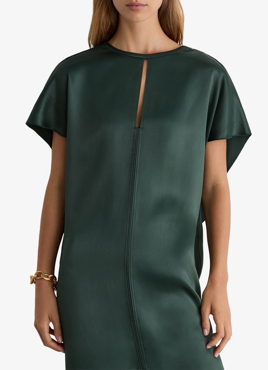 Reiss Alice mini jurk met gedrapeerd detail - detail 4 turquoise