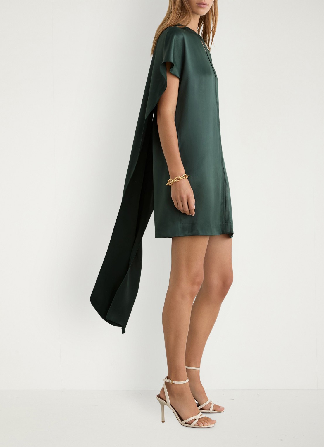 Reiss Alice mini jurk met gedrapeerd detail - detail 6 turquoise