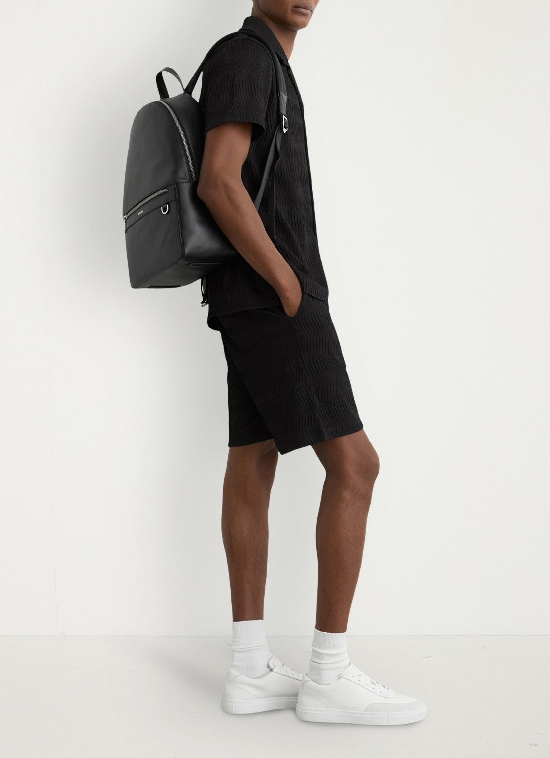 Reiss Alvo korte broek met structuur - detail 5 black / zwart