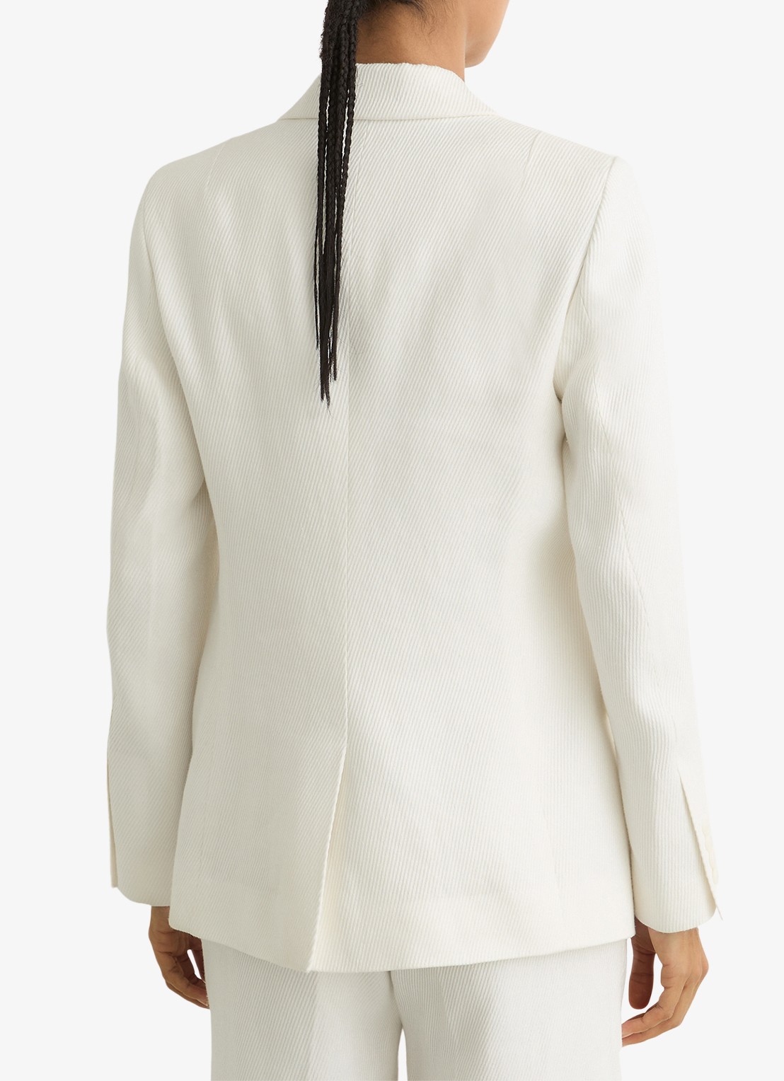 Reiss Alyx blazer in linnenblend - achterkant 3 wit