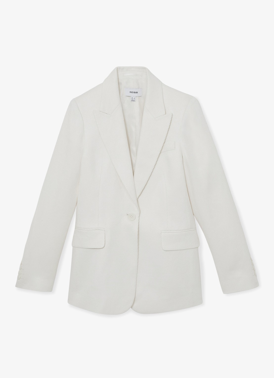 Reiss Alyx blazer in linnenblend - voorkant wit