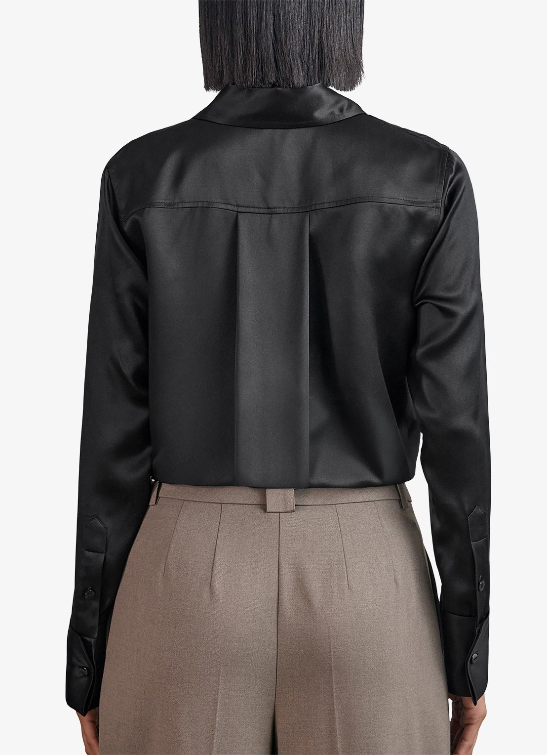 Reiss Ameira blouse van zijde - achterkant 5 zwart