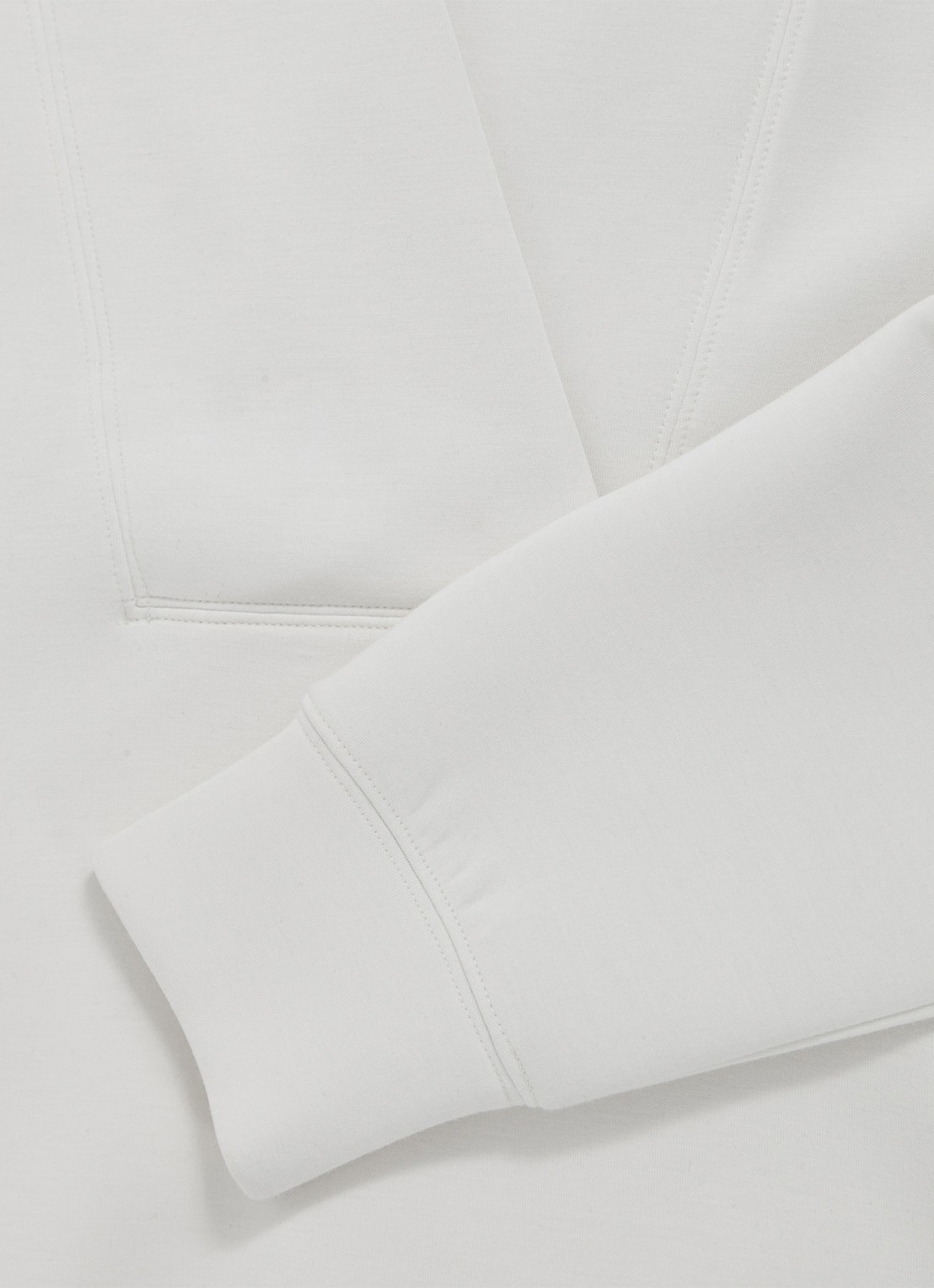 Reiss ANNABEL Premium Interlock Shawl-Neck Sweatshirt with Modal - detail 6 wit