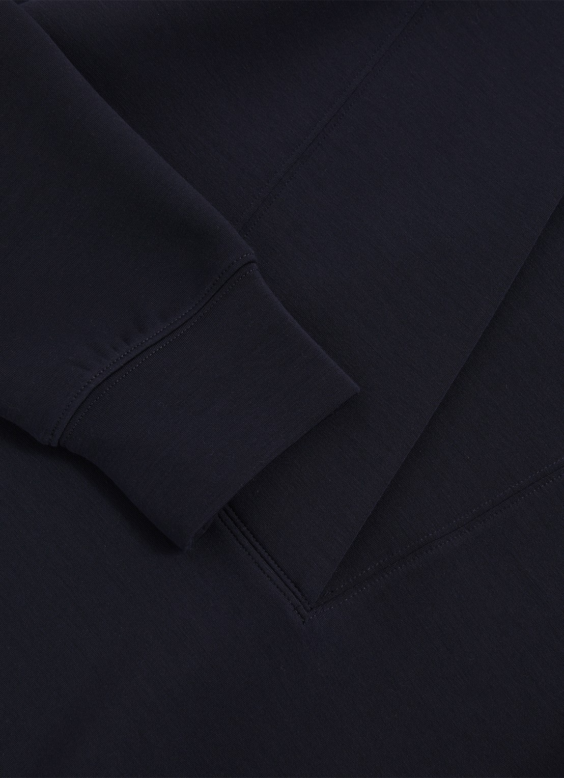 Reiss ANNABEL Premium Interlock Shawl-Neck Sweatshirt with Modal - detail 4 donkerblauw