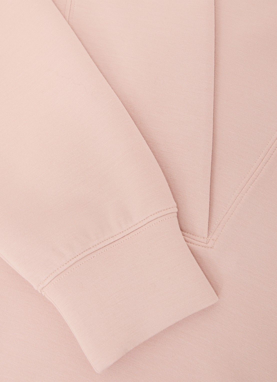 Reiss ANNABEL Premium Interlock Shawl-Neck Sweatshirt with Modal - detail 3 roze