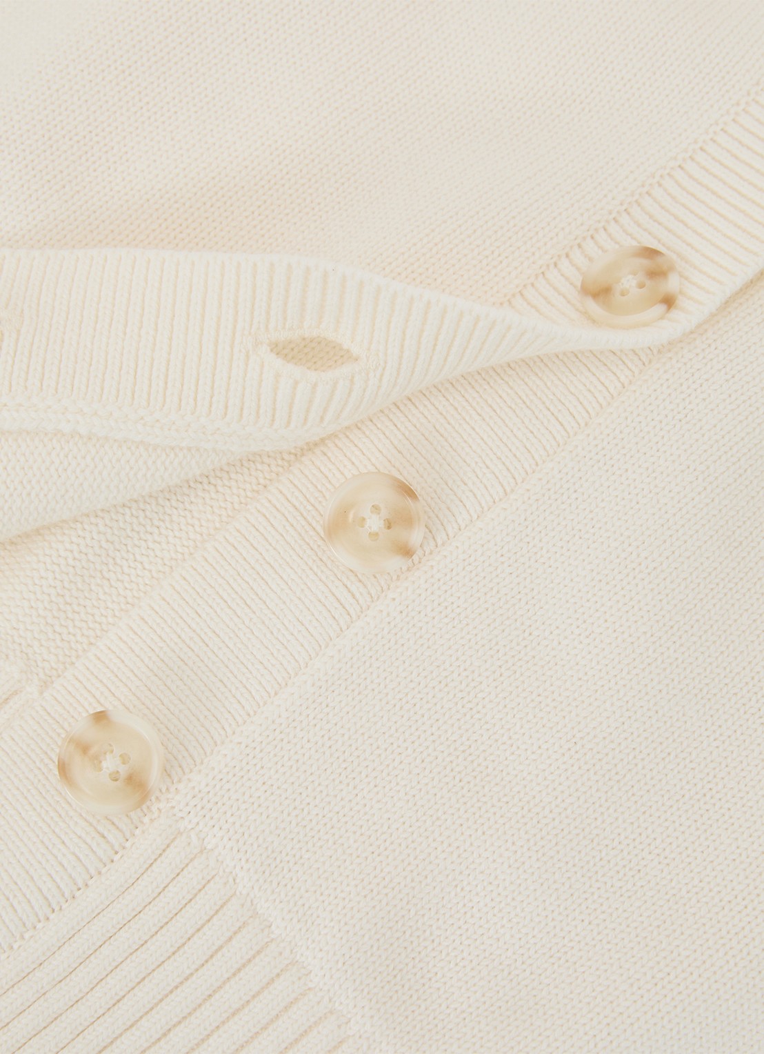 Reiss Anya fijngebreid vest in wolblend - detail 6 wit