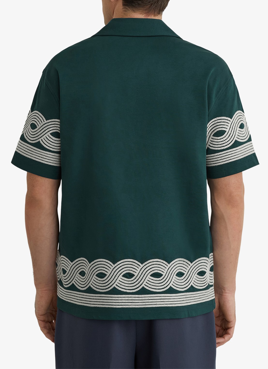 Reiss Arden regular fit overhemd met borduring - achterkant 5 groen