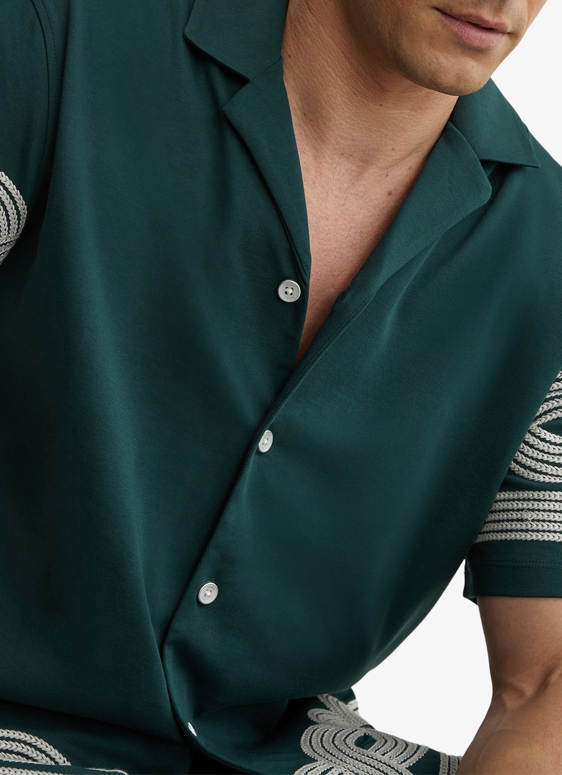 Reiss Arden regular fit overhemd met borduring - detail 10 groen
