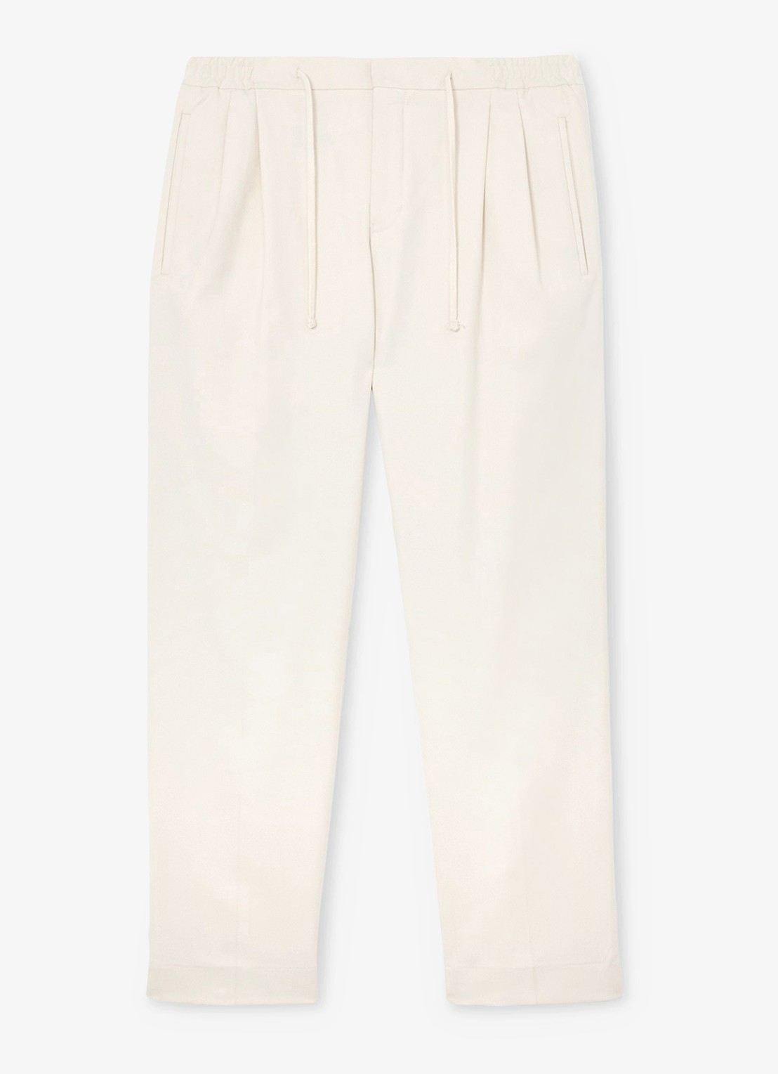 Reiss Arden regular fit pantalon met steekzakken - voorkant 3 gebroken wit