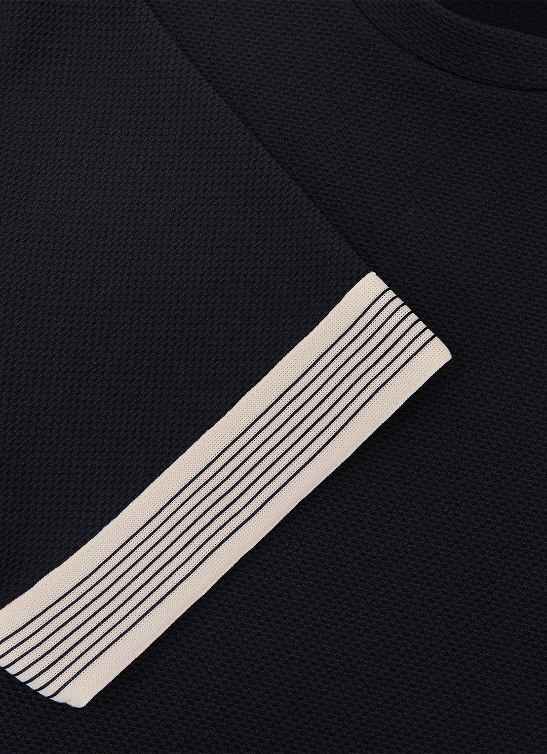 Reiss Aries T-shirt met structuur - detail 5 donkerblauw
