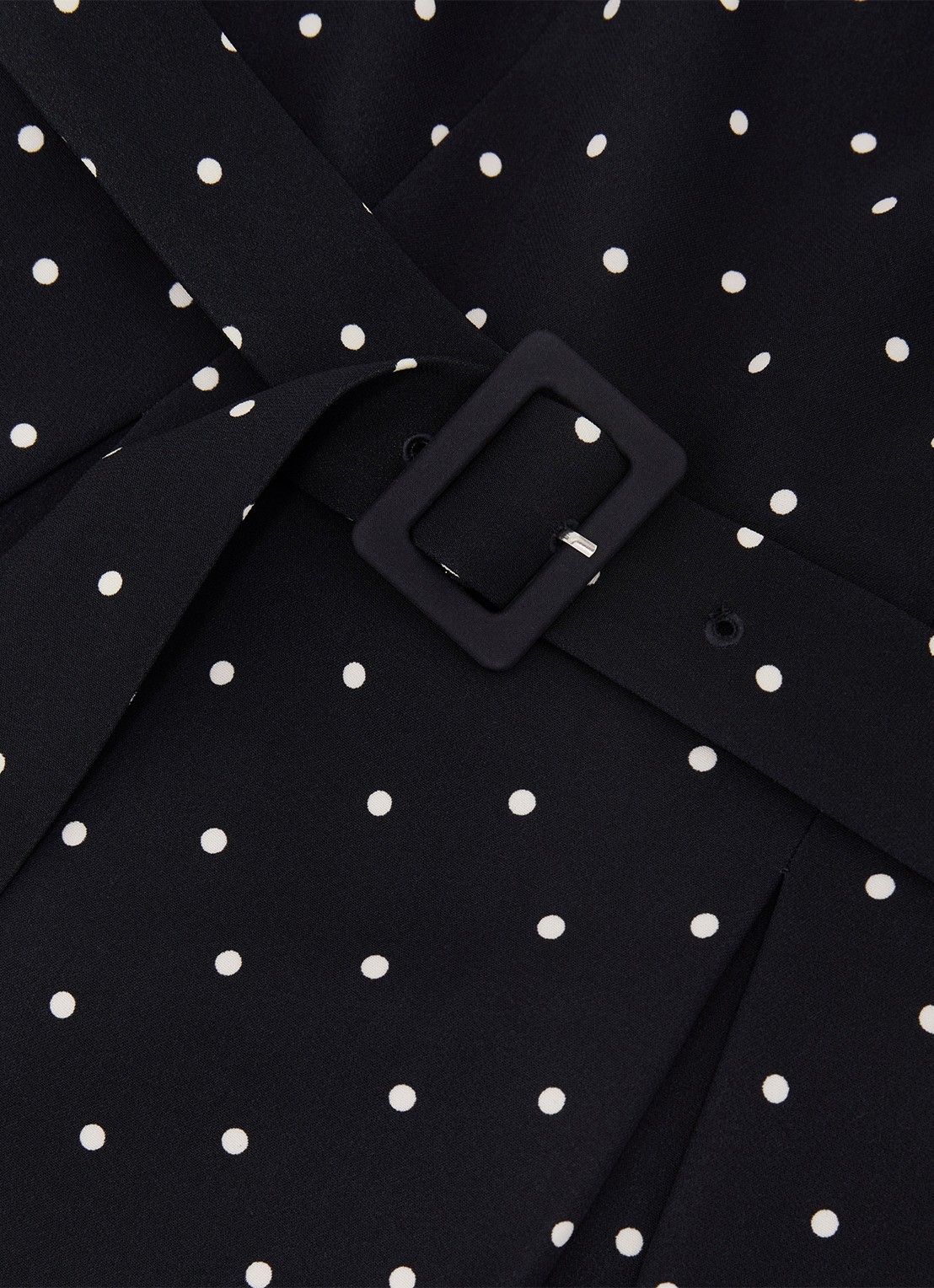 Reiss Arwen mini jurk met stippenprint - detail 7 donkerblauw