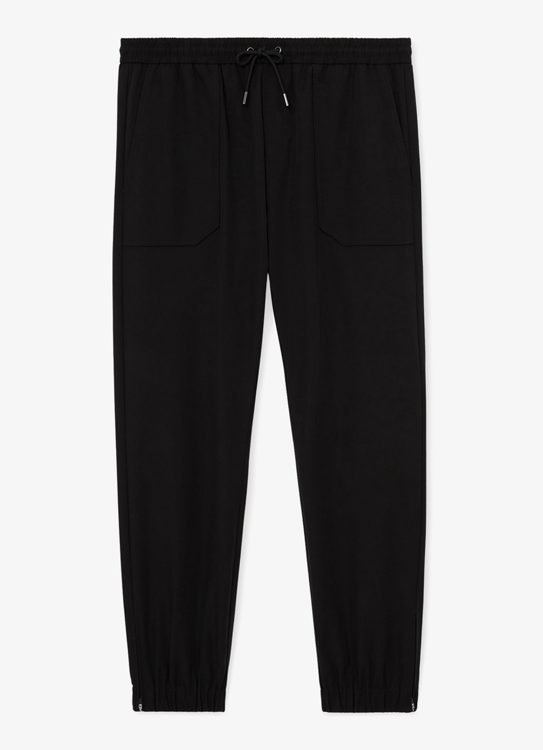 Reiss Ascend joggingbroek met opgestikte zakken - voorkant 6 black / zwart