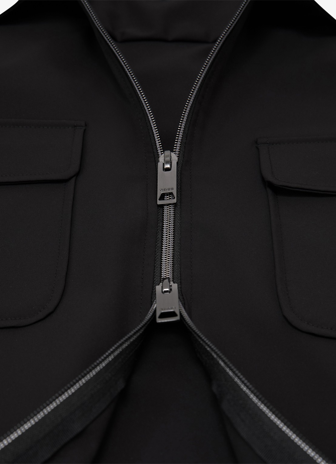 Reiss Ascend overshirt met borstzakken - detail 3 zwart