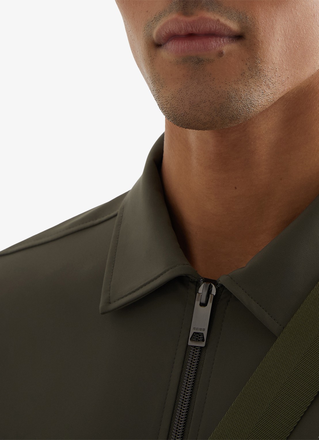 Reiss Ascend overshirt met borstzakken - detail 4 donkergroen