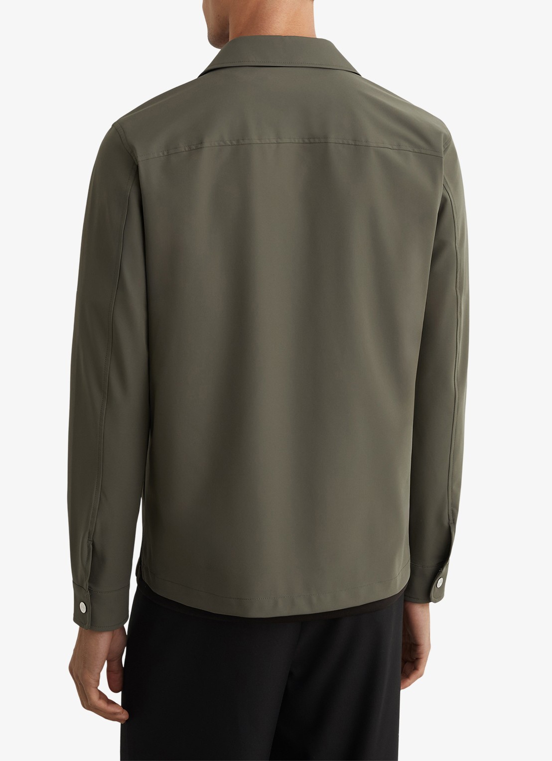 Reiss Ascend overshirt met borstzakken - detail 5 donkergroen