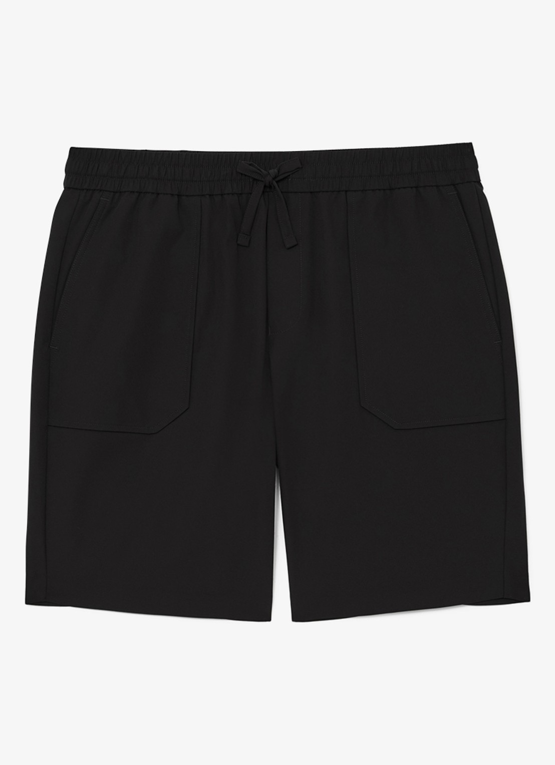 Reiss Ascend straight fit korte broek met steekzakken - voorkant black / zwart