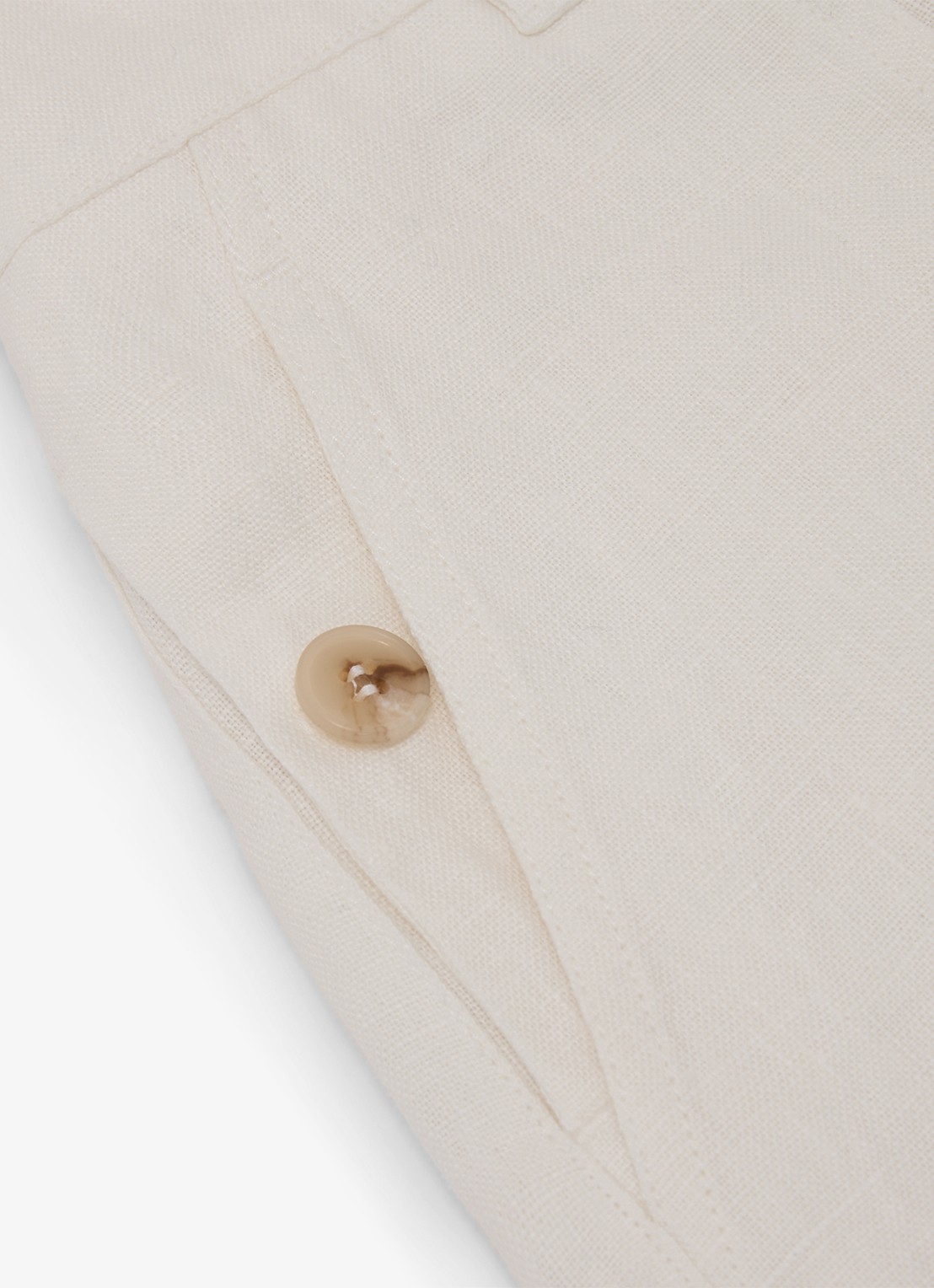 Reiss ASHBY Linen Shorts - detail 6 wit