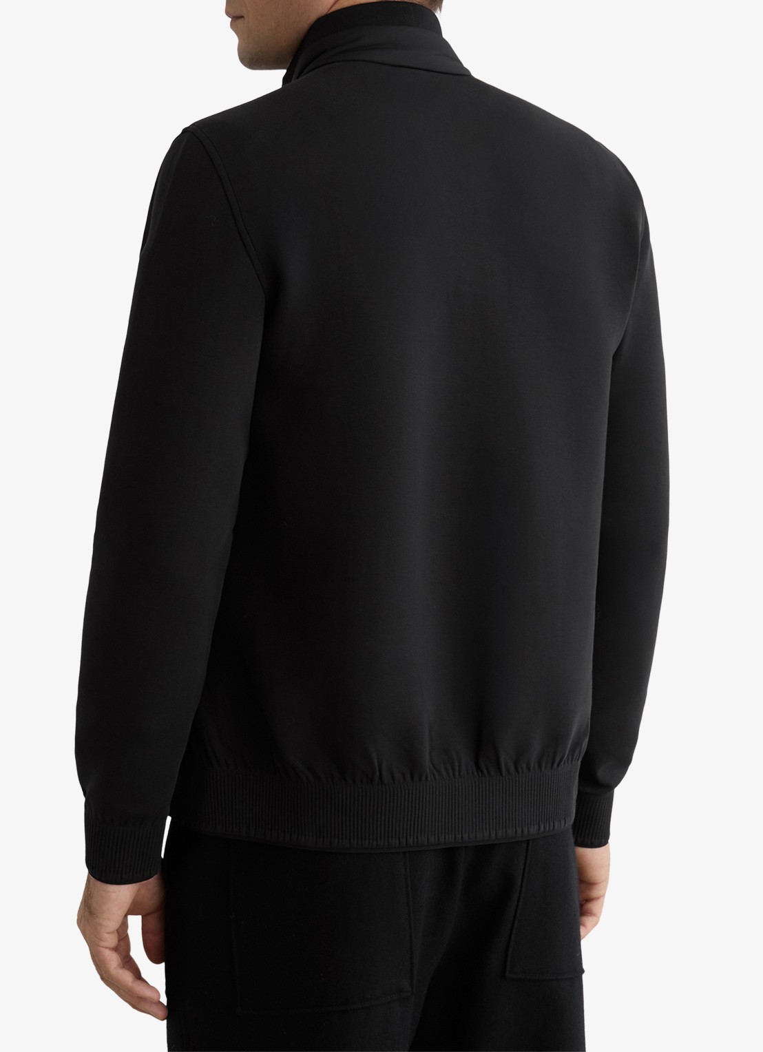 Reiss Asher jack met quilt patroon  - achterkant 3 black / zwart