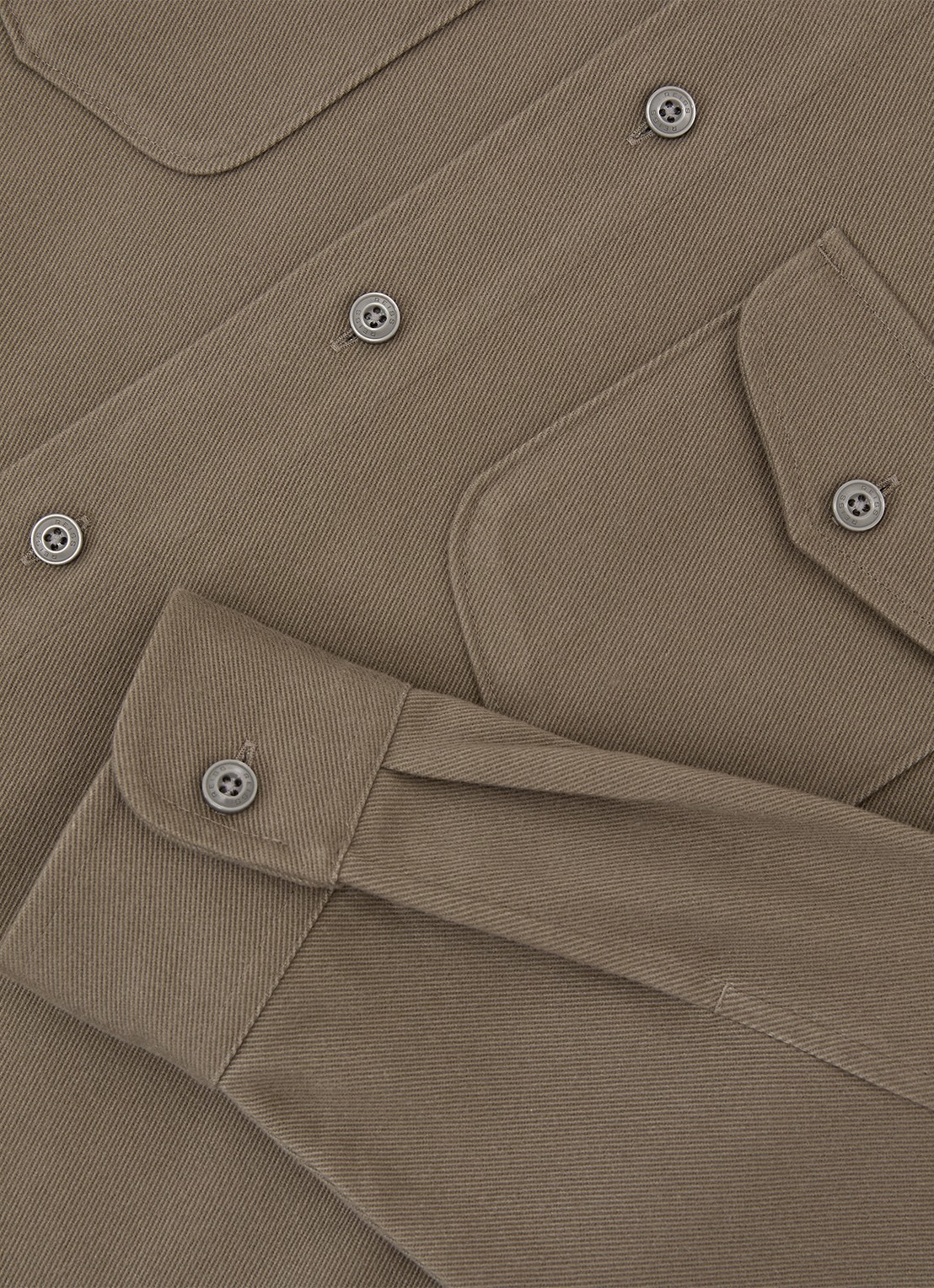 Reiss Astra regular fit overshirt met borstzakken - detail 4 beige