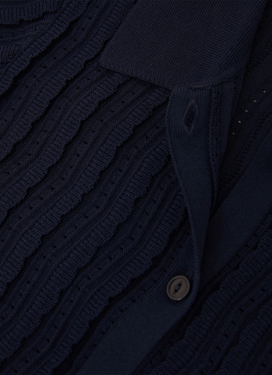 Reiss Audrey blouse met structuur - detail 5 donkerblauw