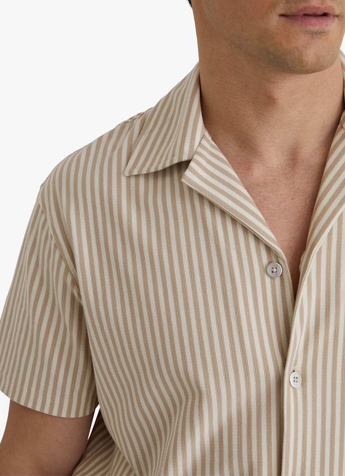 Reiss Aurelia overhemd met streepprint - detail 2 beige