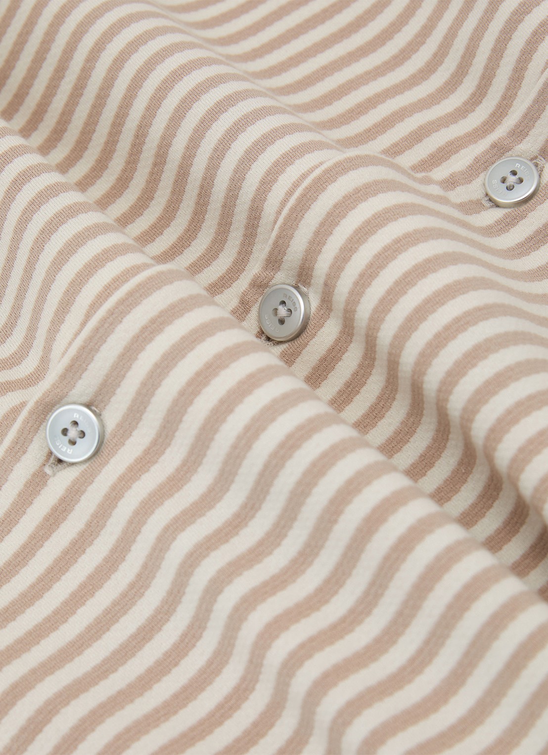 Reiss Aurelia overhemd met streepprint - detail 3 beige