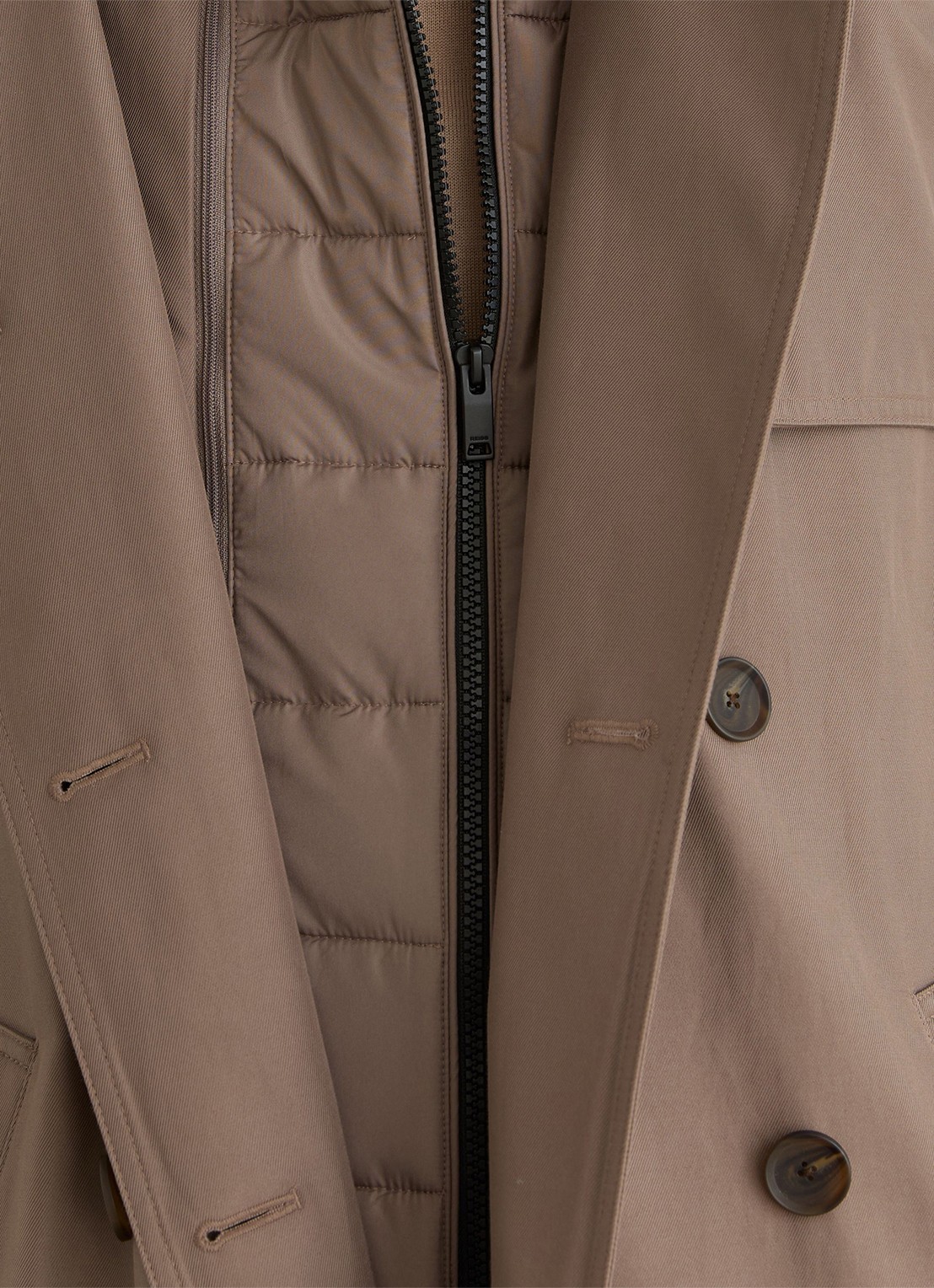 Reiss Azura Trenchcoat met ceintuur en afneembare capuchon - detail 6 beige