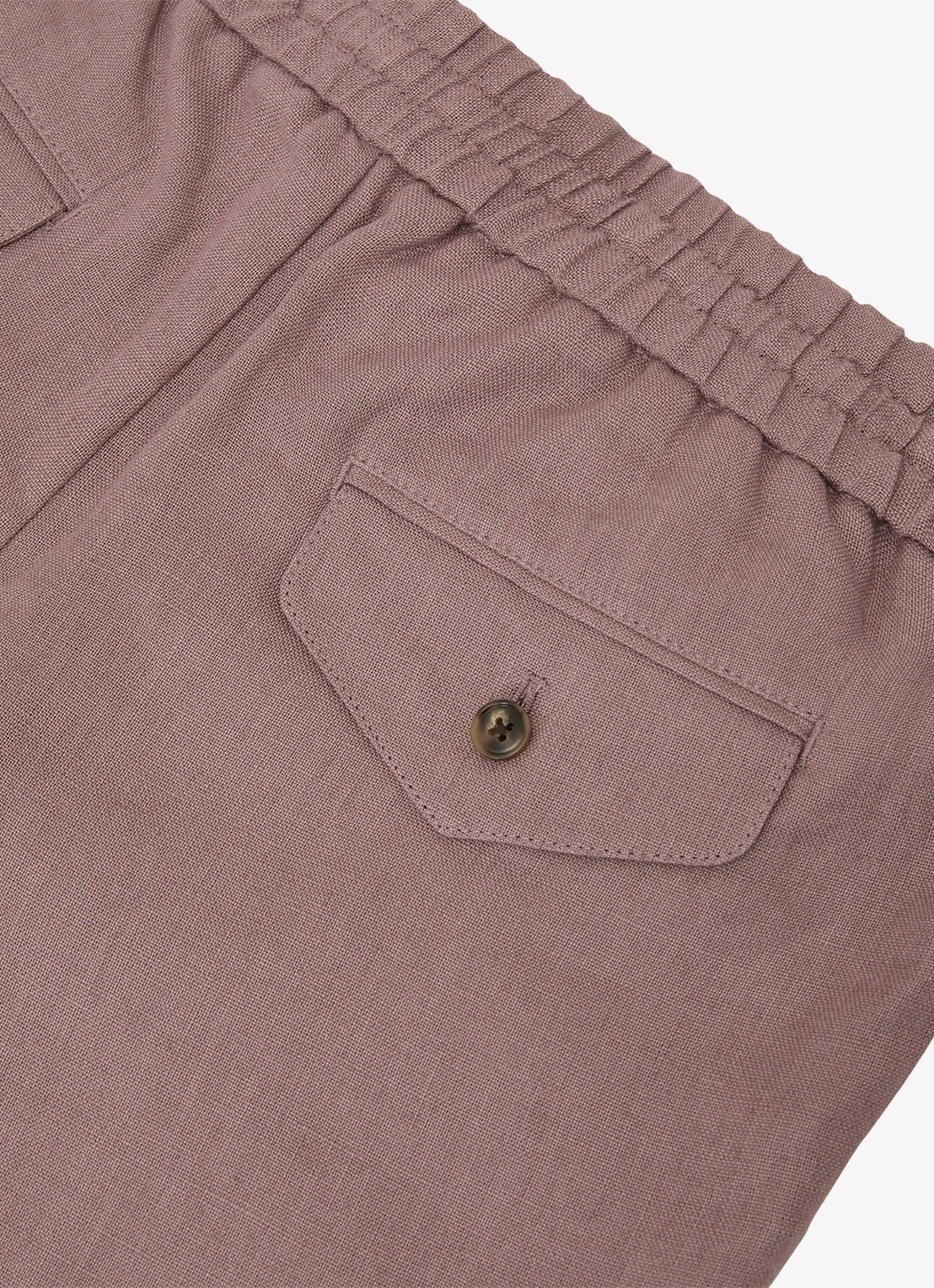 Reiss Barges straight fit korte broek van linnen - detail 3 roze