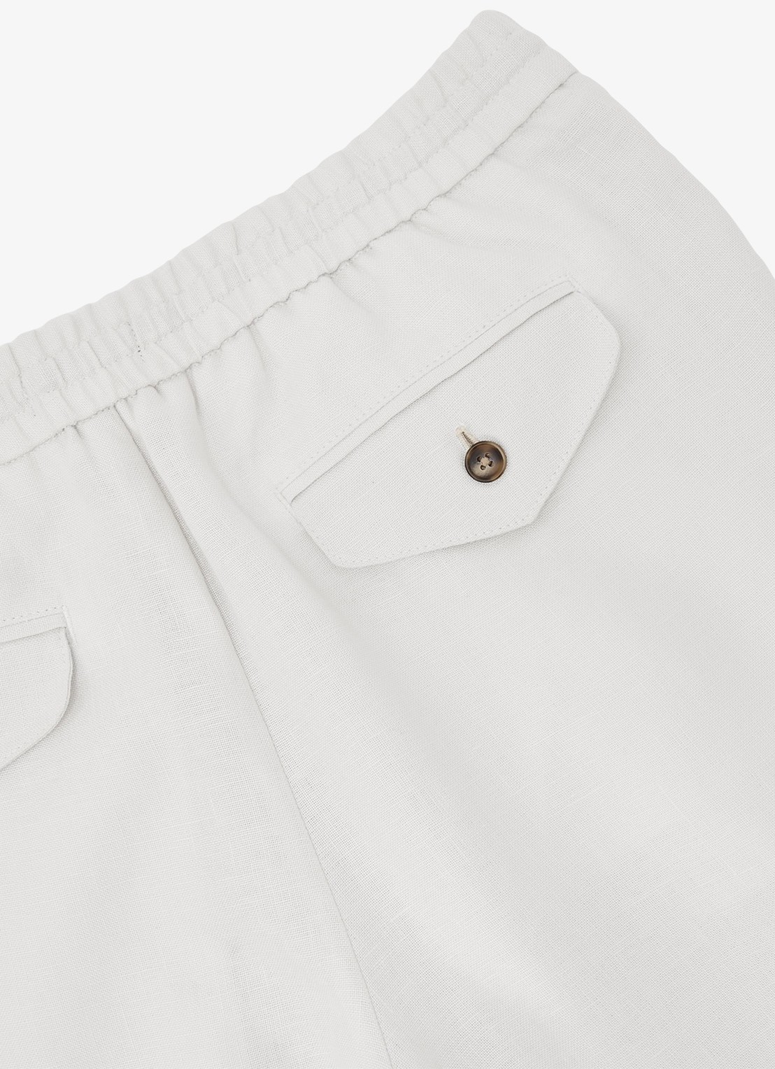 Reiss Barges straight fit pantalon van linnen - detail 3 stone / beige
