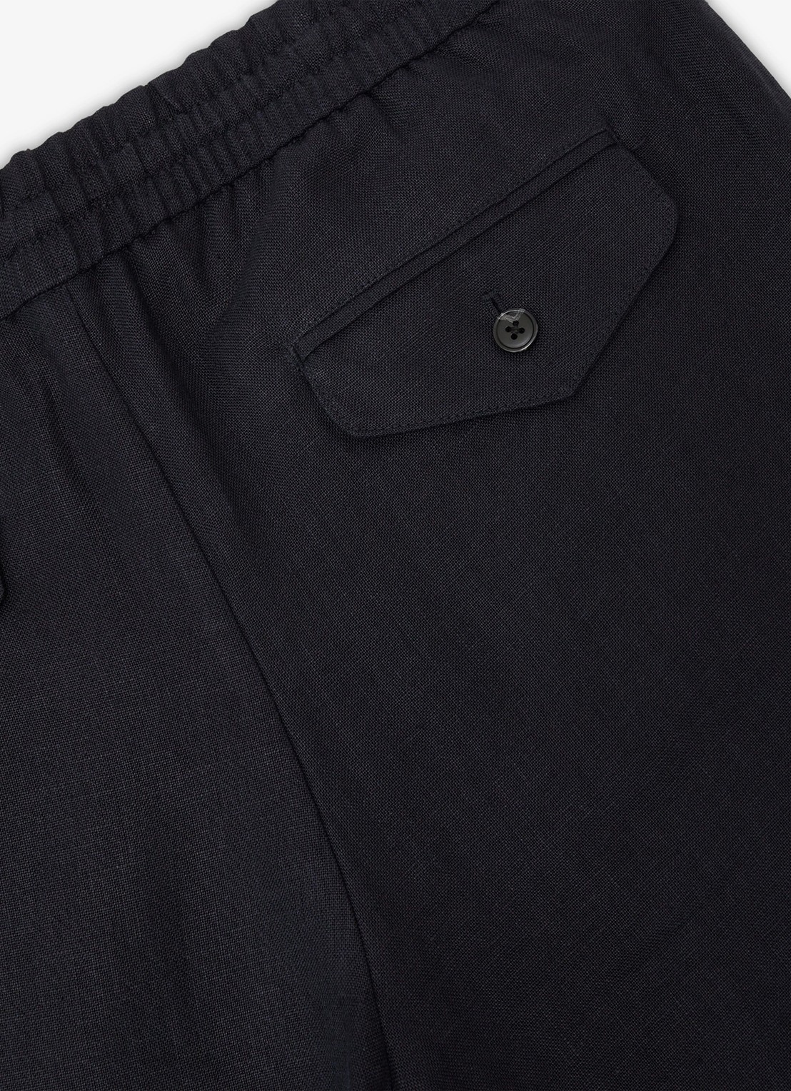 Reiss Barges straight fit pantalon van linnen - detail 5 navy / blauw