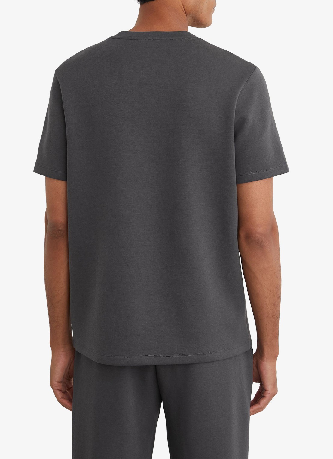 Reiss Barton Premium T-shirt met stretch - achterkant 7 donkergrijs