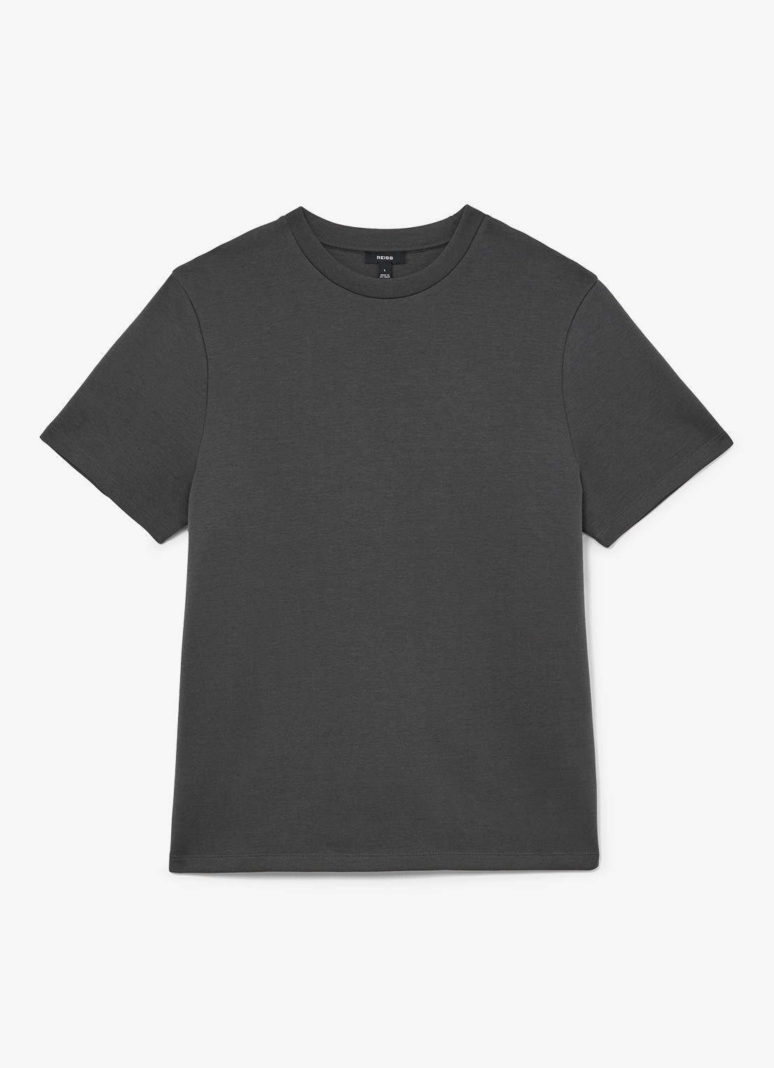 Reiss Barton Premium T-shirt met stretch - voorkant 5 donkergrijs
