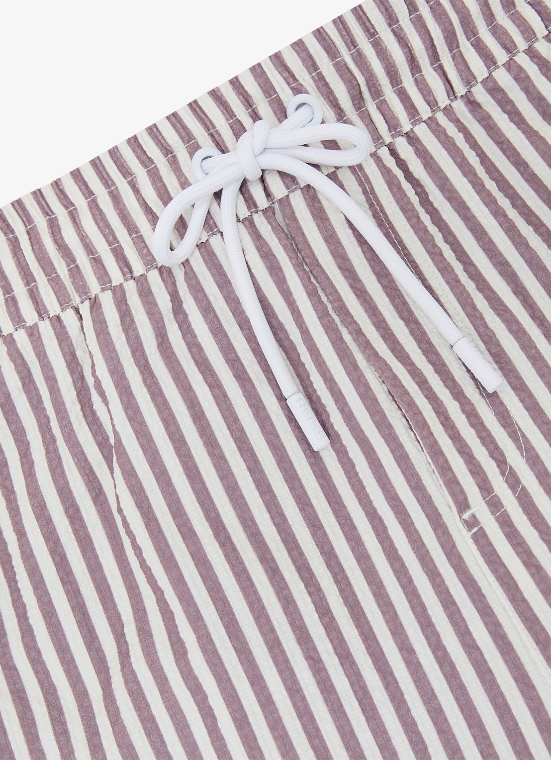 Reiss Bay Seesucker zwemshort met streepprint  - detail 5 lichtroze