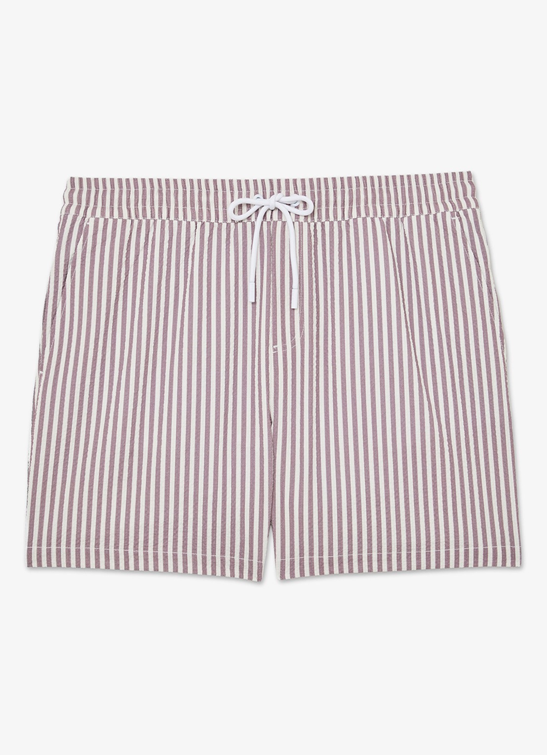Reiss Bay Seesucker zwemshort met streepprint  - voorkant lichtroze