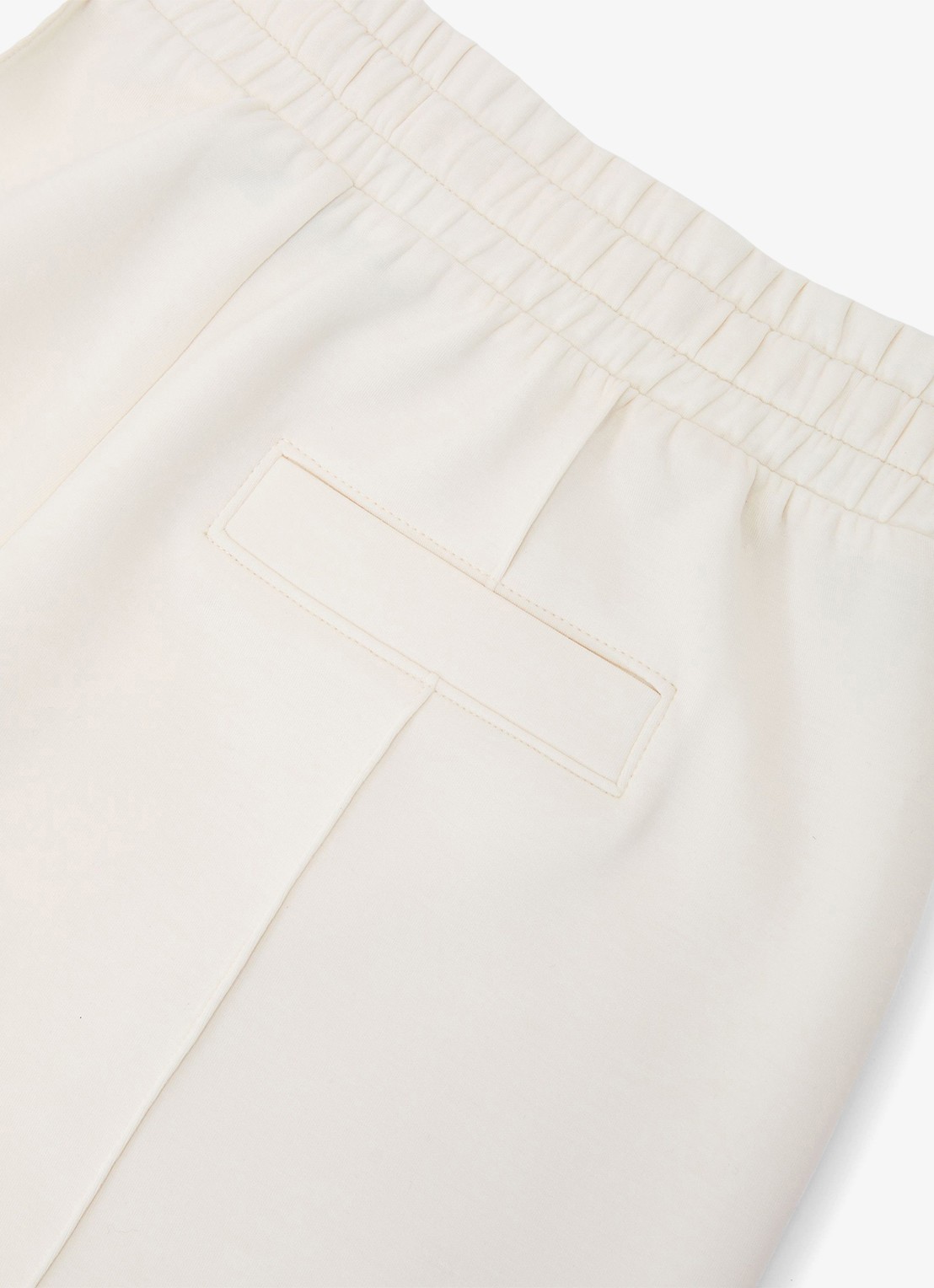 Reiss Bea high waist straight fit korte broek met steekzakken - detail 3 creme