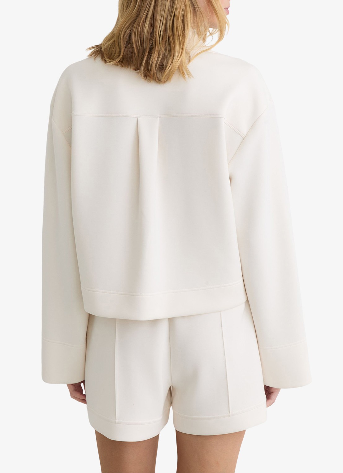 Reiss Bea sweater met kraag - achterkant 7 creme