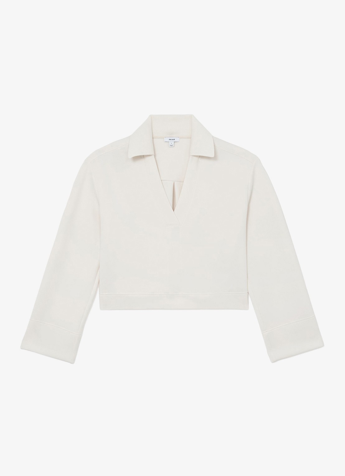 Reiss Bea sweater met kraag - voorkant creme