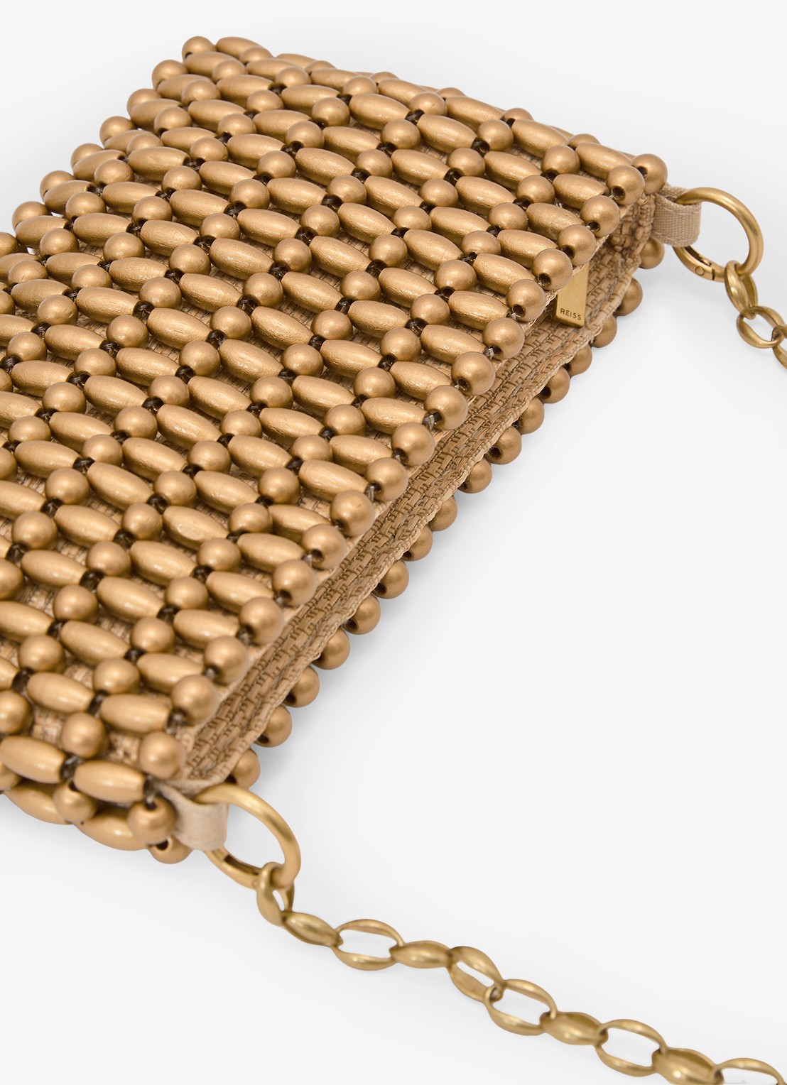 Reiss Beatrix schoudertas met kralendecoratie - detail 5 goud
