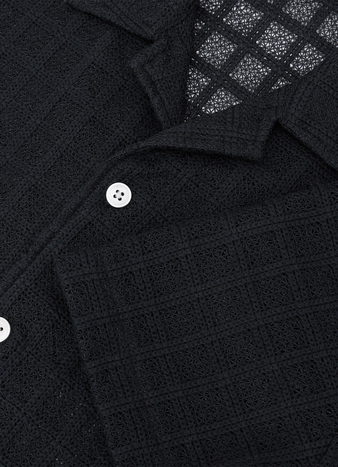 Reiss Belardo overhemd met structuur - detail 6 donkerblauw