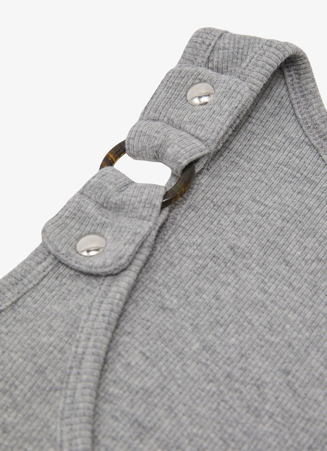 Reiss Bella ribgebreide tanktop met ringdetail - detail 4 grijs