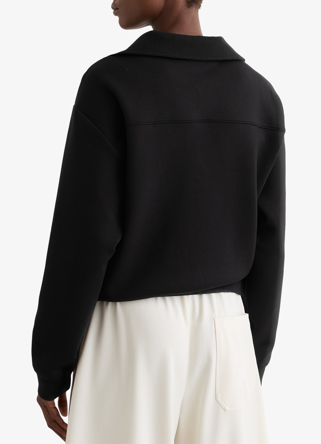 Reiss Bella sweater met polokraag  - achterkant 3 zwart