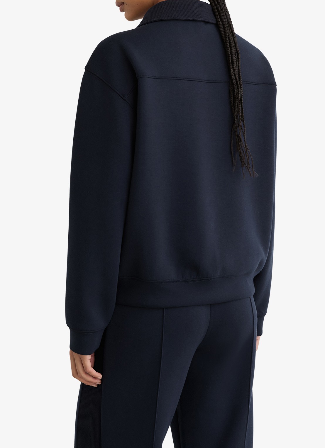 Reiss Bella sweater met polokraag  - achterkant 4 donkerblauw