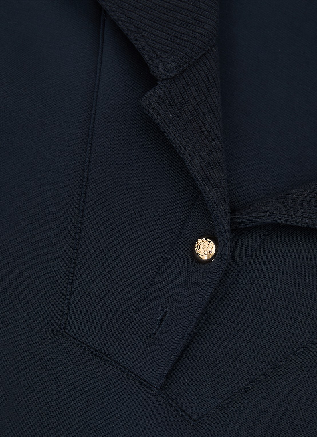 Reiss Bella sweater met polokraag  - detail 3 donkerblauw